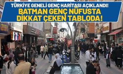 Türkiye Geneli Genç Haritası Açıklandı! Batman Genç Nüfusta Dikkat Çeken Tabloda!