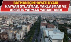 Batman İçin Hayati Uyarı: Hayvan Otlatmak, Yaklaşmak ve Arıcılık Yapmak Yasaklandı