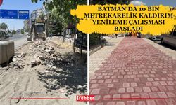 Batman'da 10 Bin Metrekarelik Kaldırım Yenileme Çalışması Başladı