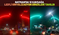 Batman'da 12 Kavşağa LED'li Sinyalizasyon Direkleri Takıldı