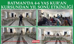 Batman'da 4-6 Yaş Kur'an Kursundan Yıl Sonu Etkinliği