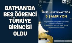 Batman’da Beş Öğrenci Türkiye Birincisi Oldu