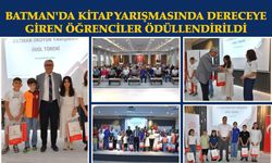 Batman'da kitap yarışmasında dereceye giren öğrenciler ödüllendirildi