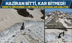 Haziran Bitti, Kar Bitmedi! Mereto Zirvesinde 4 Metrelik Kar Duvarları Aşılıyor
