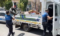Kaldırım İşgallerine İşgale Neden Olan Materyaller Toplatıldı.
