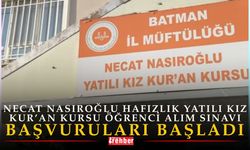 Necat Nasıroğlu Hafızlık Yatılı Kız Kur’an Kursu Öğrenci Alım Sınavı Başvuruları Başladı