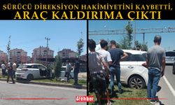 Sürücü Direksiyon Hakimiyetini Kaybetti, Araç Kaldırıma Çıktı