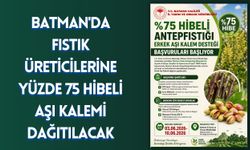 Batman'da Fıstık Üreticilerine Yüzde 75 Hibeli Aşı Kalemi Dağıtılacak