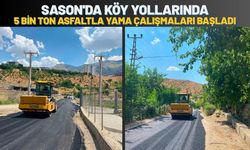 Sason'da Köy Yollarında Asfalt Yama Çalışmaları Başladı