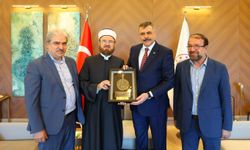 Bakan Çiftçi, Dünya Müslüman Alimler Birliği Başkanı Karadaği ile görüştü