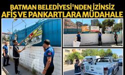 Batman Belediyesi'nden İzinsiz Afiş ve Pankartlara Müdahale