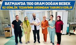Batman'da 1100 Gram Doğan Bebek 62 Günlük Tedavinin Ardından Taburcu Edildi