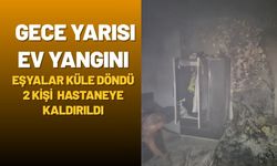 Batman’da Gece Yarısı Ev Yangını: Eşyalar Küle Döndü, 2 Kişi Hastaneye Kaldırıldı