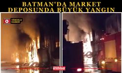 Batman'da Market Deposunda Büyük Yangın