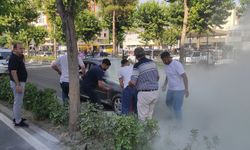 Batman'da seyir halindeki otomobil alev aldı