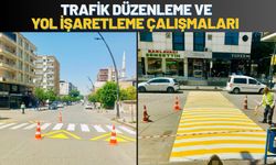 Batman'da Trafik Düzenleme ve Yol İşaretleme Çalışmaları