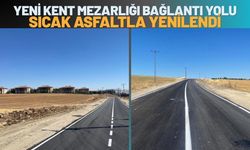 Batman'da Yeni Kent Mezarlığı Bağlantı Yolu Sıcak Asfaltla Yenilendi
