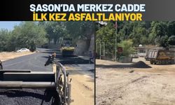 Sason'da Merkez Cadde İlk Kez Asfaltlanıyor
