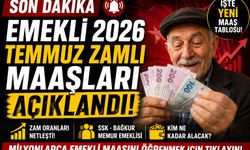 Son Dakika Emekli 2026 Temmuz Zamlı Maaşları Açıklandı