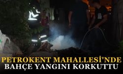 Petrokent Mahallesi'nde Bahçe Yangını Korkuttu