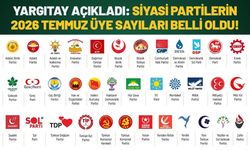 Yargıtay Açıkladı: Siyasi Partilerin 2026 Temmuz Üye Sayıları Belli Oldu!