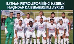 Batman Petrolspor İkinci Hazırlık Maçından da Beraberlikle Ayrıldı