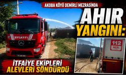 Akoba Köyü Demirli Mezrasında Ahır Yangını: İtfaiye Ekipleri Alevleri Söndürdü