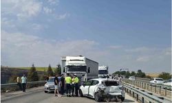 Anız yangını kazaya neden oldu: 13 araç birbirine girdi