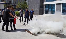 Batman Belediyesi Personeline Yangın Eğitimi ve Tatbikatı