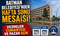 Batman Belediyesi’nden Hafta Sonu Mesaisi! Vezneler Cumartesi ve Pazar Açık