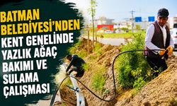 Batman Belediyesi’nden Kent Genelinde Yazlık Ağaç Bakımı ve Sulama Çalışması