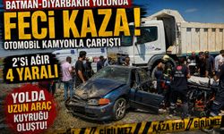 Batman-Diyarbakır Yolunda Feci Kaza: Otomobil Kamyonla Çarpıştı, 2’si Ağır 4 Yaralı
