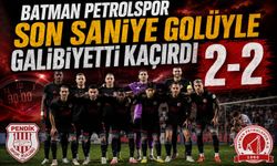 Batman Petrolspor Son Saniye Golüyle Galibiyeti Kaçırdı