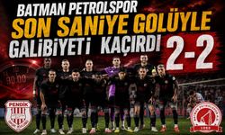Batman Petrolspor Son Saniye Golüyle Galibiyeti Kaçırdı