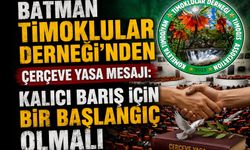 Batman Timoklular Derneği’nden Çerçeve Yasa Mesajı: Kalıcı Barış İçin Bir Başlangıç Olmalı