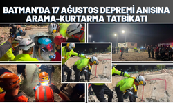 Batman’da 17 Ağustos Depremi Anısına Arama-Kurtarma Tatbikatı