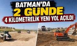 Batman'da 2 Günde 4 Kilometrelik Yeni Yol Açıldı