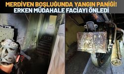 Batman'da Apartman Merdiven Boşluğunda Yangın Paniği! Erken Müdahale Faciayı Önledi