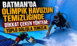 Batman’da Olimpik Havuzun Temizliğinde Dikkat Çeken Yöntem: Tüplü Dalışla Temizlik