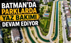 Batman'da Parklarda Yaz Bakımı Devam Ediyor