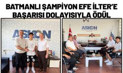 Batmanlı Şampiyon Efe İlter’e Başarısı Dolayısıyla Ödül