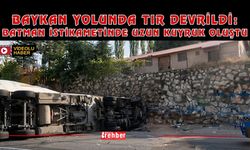 Baykan Yolunda Tır Devrildi: Batman İstikametinde Uzun Kuyruk Oluştu