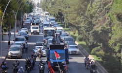 Bosna Hersek'ten yola çıkan Filistin Konvoyu Diyarbakır'da coşkuyla karşılandı