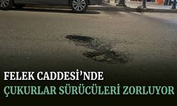 Felek Caddesi’nde Çukurlar Sürücüleri Zorluyor