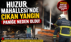 Huzur Mahallesi’nde çıkan yangın paniğe neden oldu