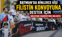 Batman’da Binlerce Kişi Filistin Konvoyuna Destek İçin Gülistan Caddesi’nde Buluştu