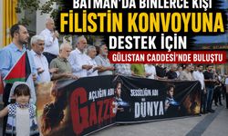 Batman’da Binlerce Kişi Filistin Konvoyuna Destek İçin Gülistan Caddesi’nde Buluştu