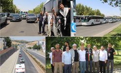 Filistin Konvoyu Diyarbakır'dan Mardin'e uğurlandı