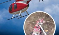 Giresun'da bir helikopter düştü
