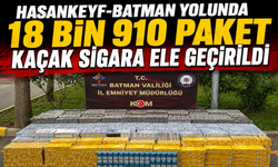 Hasankeyf-Batman Yolunda 18 Bin 910 Paket Kaçak Sigara Ele Geçirildi